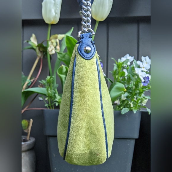 SOLD - Juicy Couture Velour Leather Baguette Bag Vintage 2000s Authentic - Picture 3 of 9